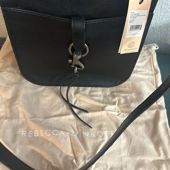 Rebecca Minkoff Megan Leather Hobo Crossbody Bag w/ Studded Strap - Picture 2 of 5